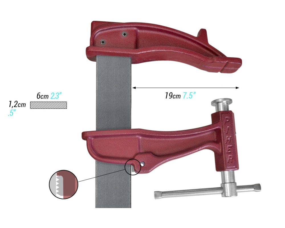 Mod. XXL Clamp - Depth:19 cm