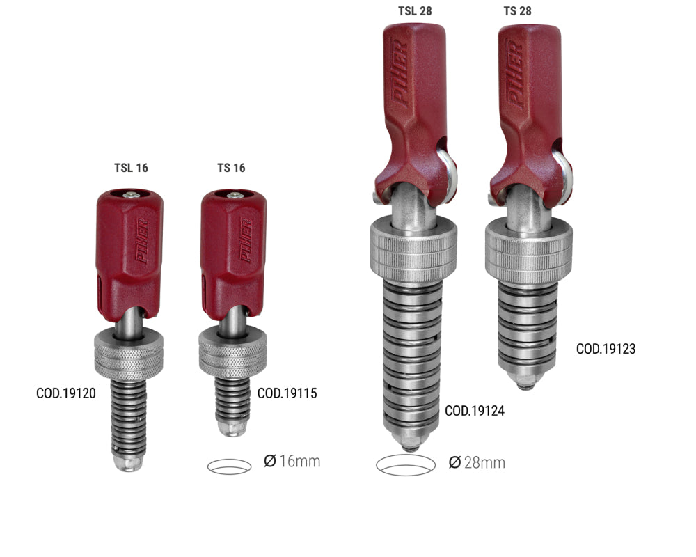 Piher TS · UNIVERSAL CLAMPING BOLT TCP Ø16 & 28 mm